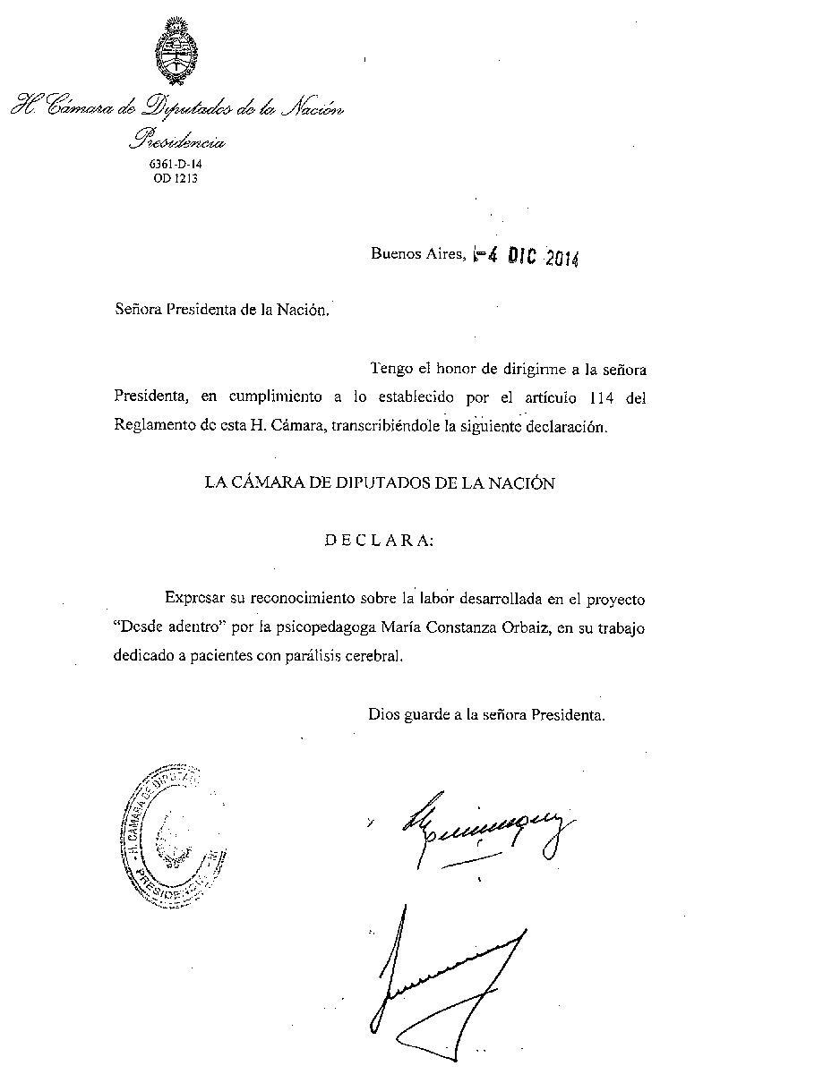 Reconocimiento Coni